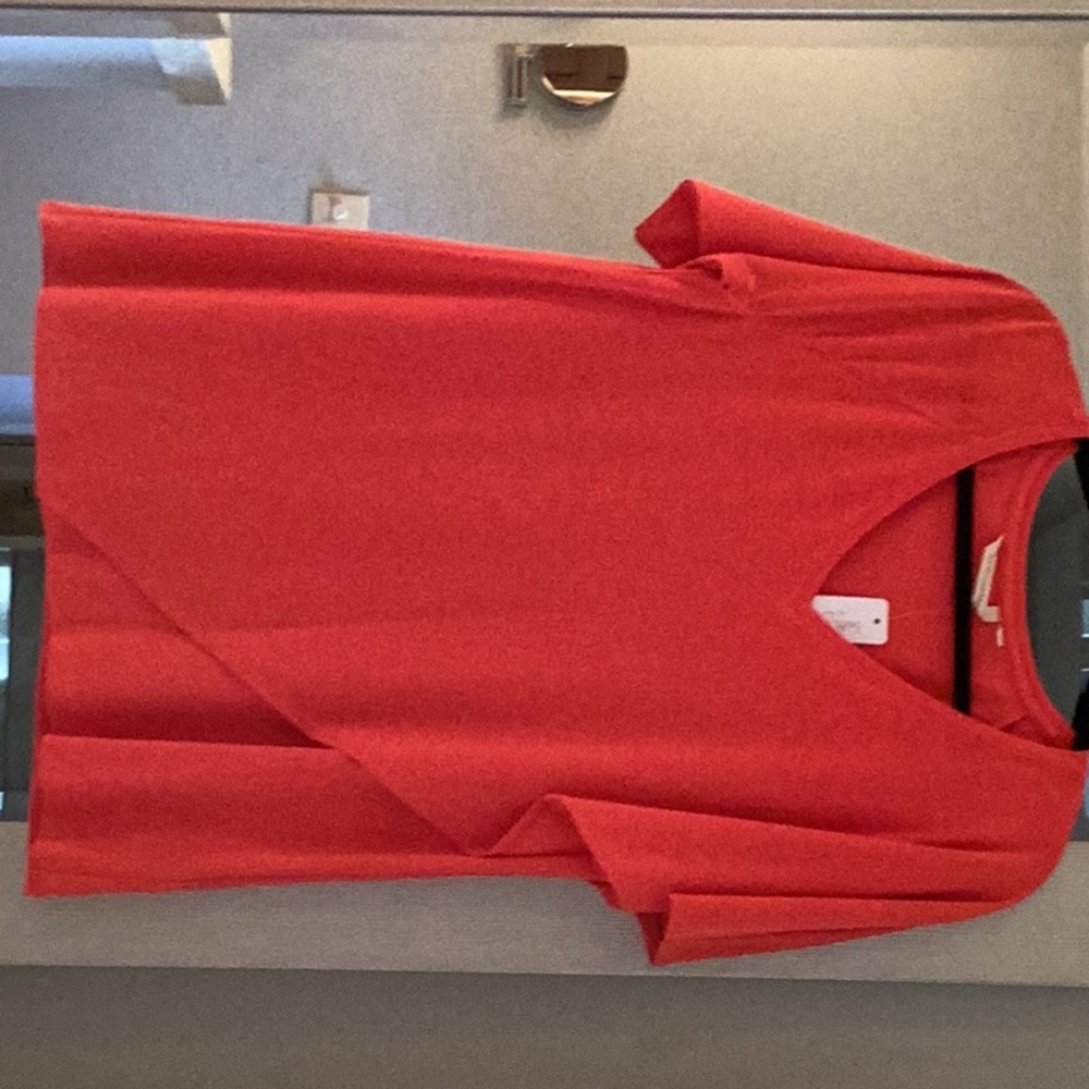 Soft Surroundings, draped tunic, poppy red, SZ M, NWT